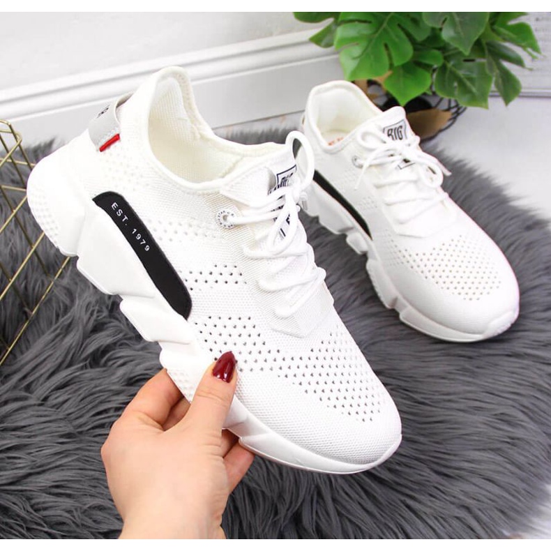 Tekstilne sportske cipele Big Star W JJ274271 bijele bijela 1