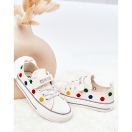 Dječje tenisice s čičkom Big Star JJ374053 Bijele bijela 2