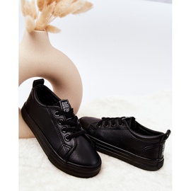 Kožne tenisice Big Star JJ374025 crne crna 2