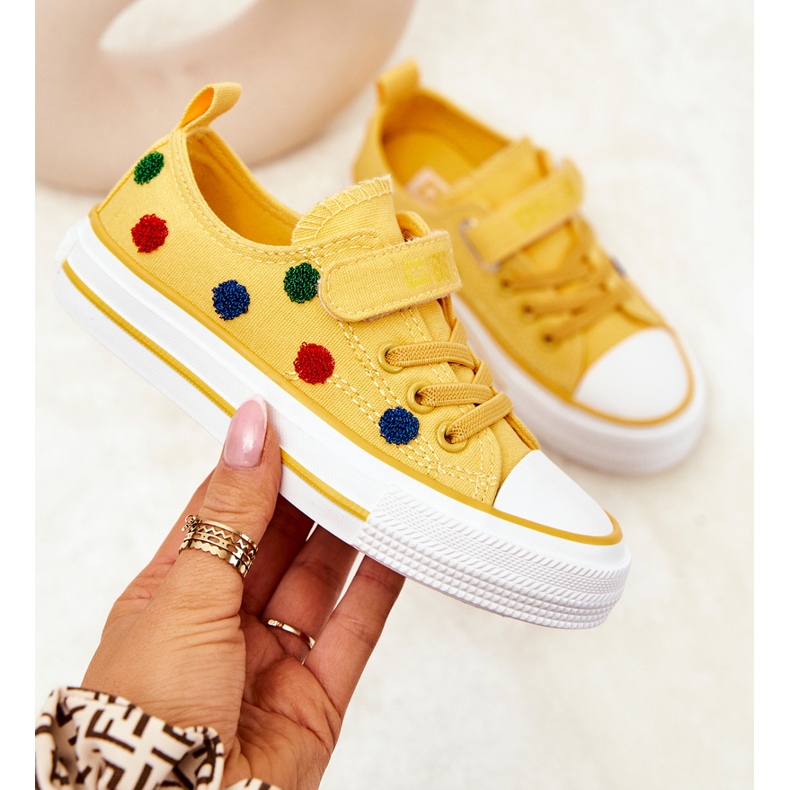 Dječje tenisice na čičak Big Star JJ374056 žute žuta boja 1