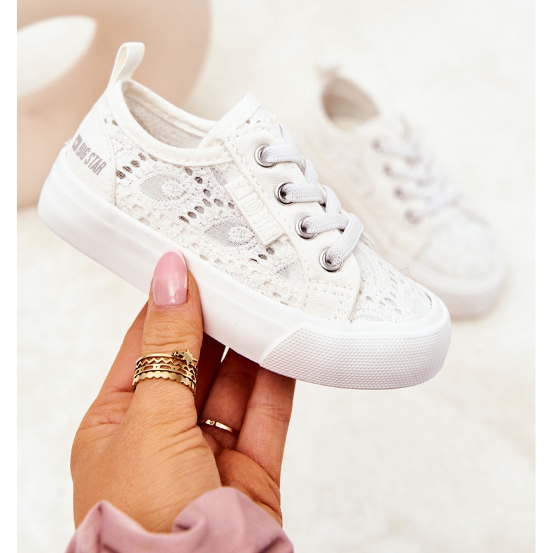 Ažur tenisice Big Star JJ374134 Bijele bijela 1