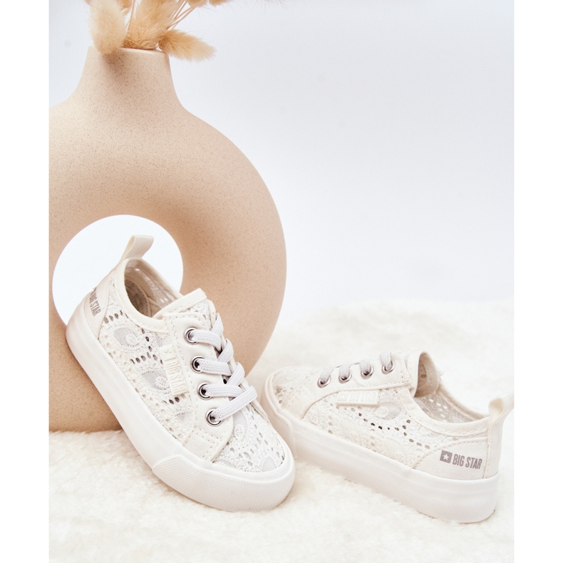 Ažur tenisice Big Star JJ374134 Bijele bijela 2
