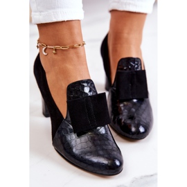 PA2 Crne Kathleen antilop cipele od zmijske kože crno 1