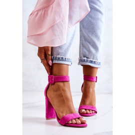 FB2 Antilop sandale s visokom potpeticom Fuchsia Jacqueline ružičasta 1