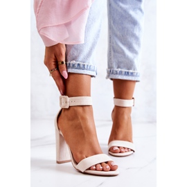 FB2 Jacqueline bež antilop sandale s visokim petama 2