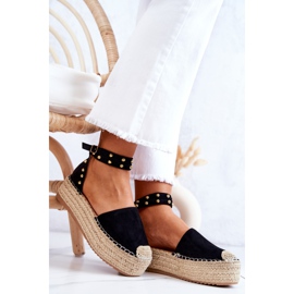 FB2 Crne Lillian Espadrilles sandale s mlaznicama crno 1