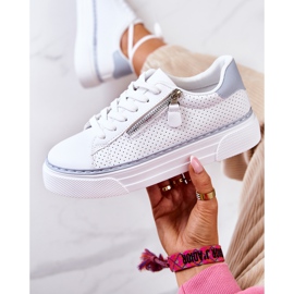 FB2 Sportske cipele na bijelo-plavoj platformi Louisa bijela plava 1