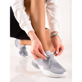 TRENDI Vezane sportske cipele siva 1