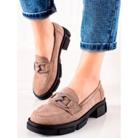 Goodin Suede mokasinke na platformi smeđa 1