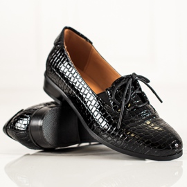 W. Potocki Elegantne cipele Potocki na vezanje crno 1