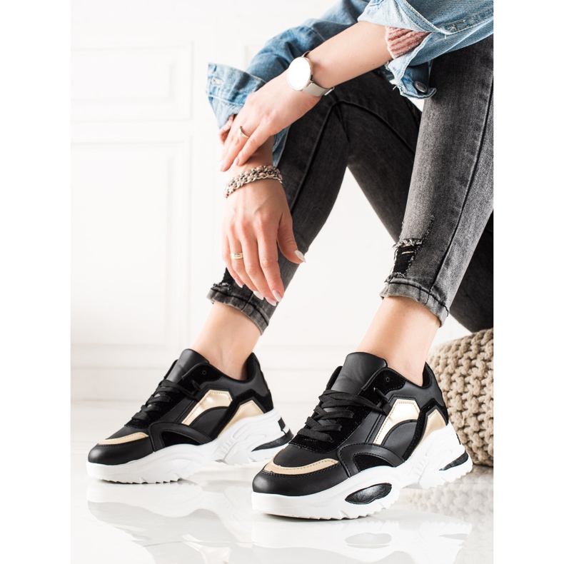 TRENDI Tenisice od eko kože crna 2