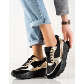 W. Potocki Potocki crno-zlatne tenisice zlatna 1