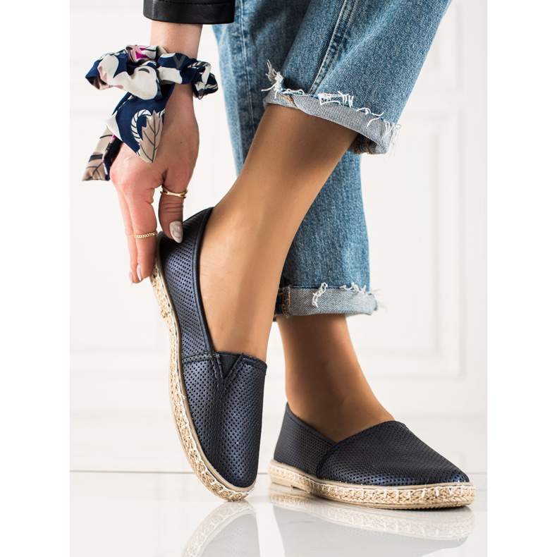 TRENDI Udoban Espdryle s eko kožom mornarsko plava 1