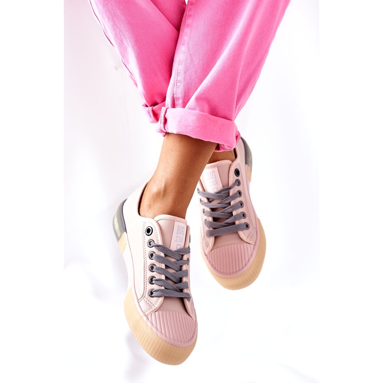 Ženske kožne tenisice Big Star II274133 Roza ružičasta 4