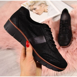 Kožne cipele na klin Filippo W PAW68A crne crna 1