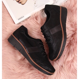 Kožne cipele na klin Filippo W PAW68A crne crno 2