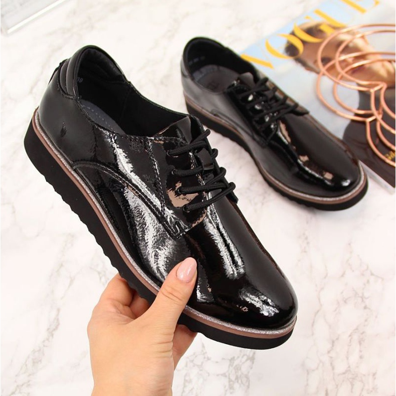 Kožne lakirane cipele Filippo W PAW174 crne crna 1