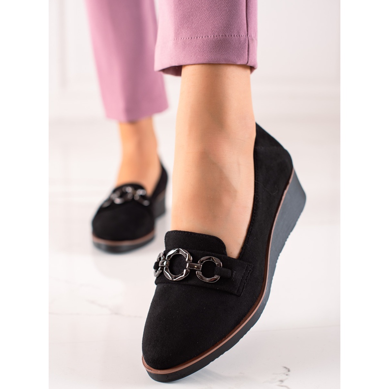 VINCEZA cipele od antilopa crna 1