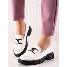 Goodin Loaferice s eko kožom na platformi bijela 1