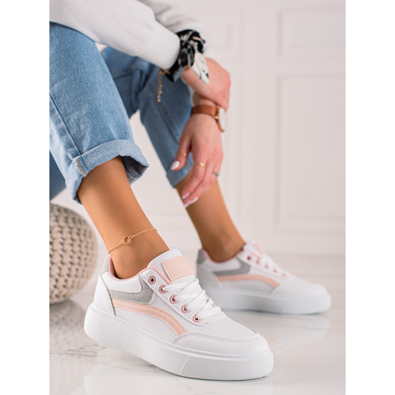 Weide Ležerne cipele na platformi bijela 1