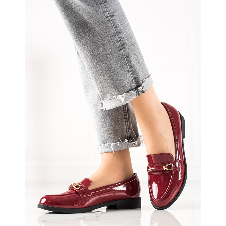 Small Swan Lakirani bordo brogues crvena 1
