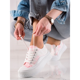 Seastar Modne tenisice na širokoj platformi bijela 1