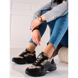 Seastar Crne tenisice s uzorcima bež smeđa crno 1