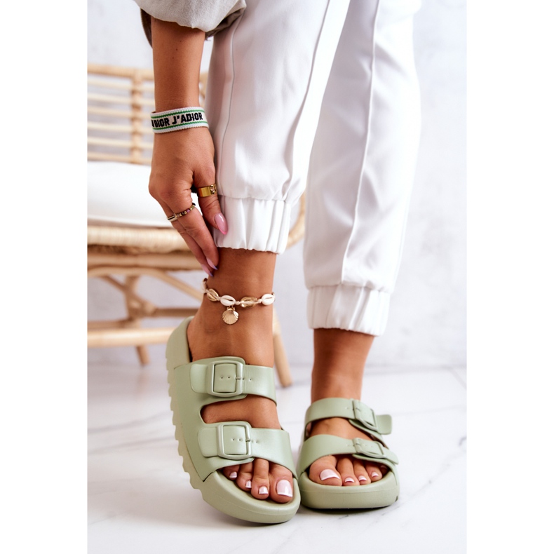 PS1 Gumene japanke na platformi Westie Green zelena 1