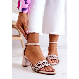 Lewski Shoes Kožne sandale Openwork Lewski 2869/2 Pearl Beige bež 2