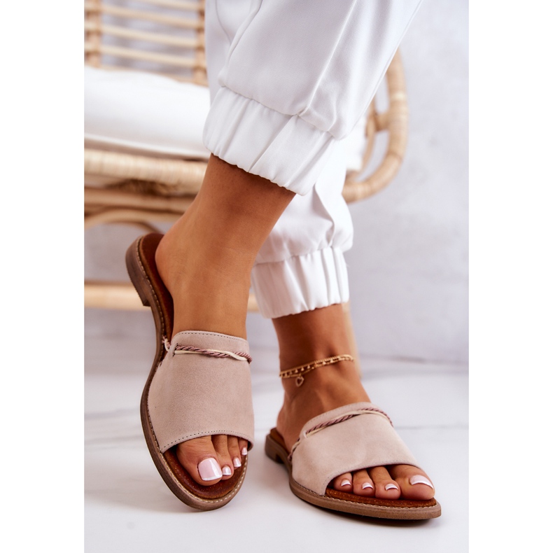 Lewski Shoes Antilop papuče Lewski cipele 3047 Bež 2