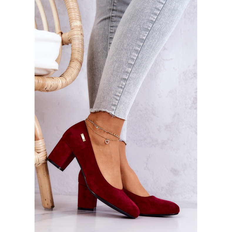 Suede pumpe on A Bar Sergio Leone PB178 Burgundija crvena raznobojna 1