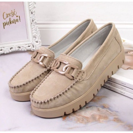Loaferice na platformi Filippo W PAW314B bež 2