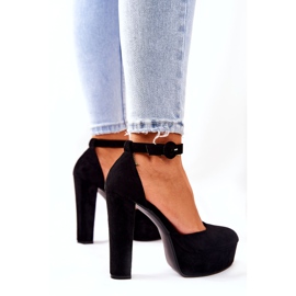 SEA Ženske pumpe na platformi pete antilop crne boje Netel crna 2