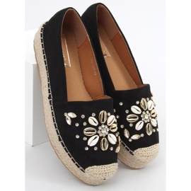 Manami Black shell espadrile crno 1