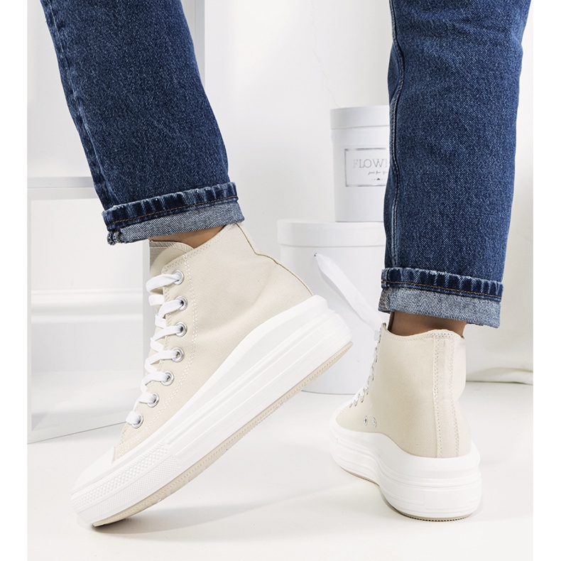 Bež tenisice na visokom Tirado potplatu 1