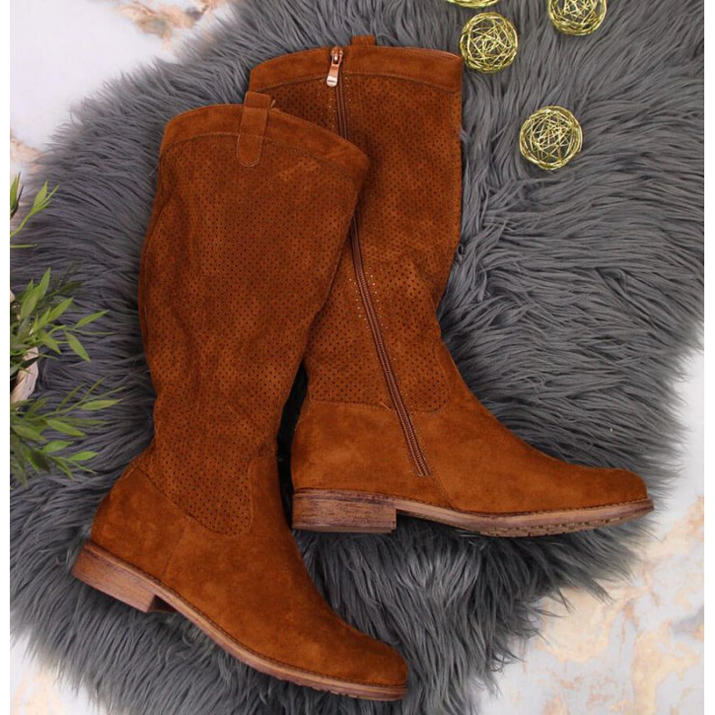 Proljetne čizme ažur S. Barski W OLI139B deva smeđa 2