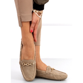 Nisa Khaki ženske mokasinke bež 1