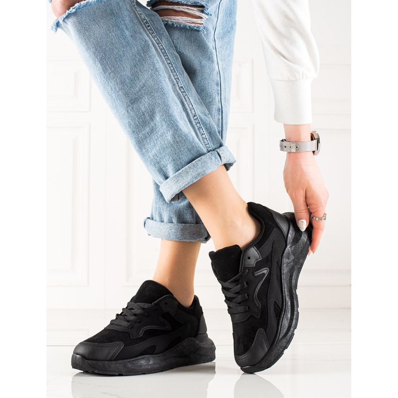 TRENDI Tenisice od antilopa crna 2