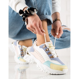 TRENDI Elegantne šarene tenisice bijela višebojan 1