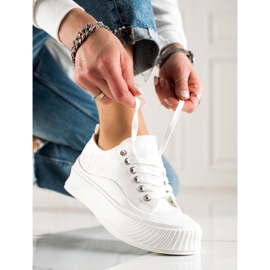 Seastar Bijele tenisice na platformi bijela 1