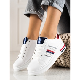 TRENDI Ležerne bijele sportske cipele bijela 1