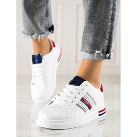 TRENDI Ležerne bijele sportske cipele bijela 2