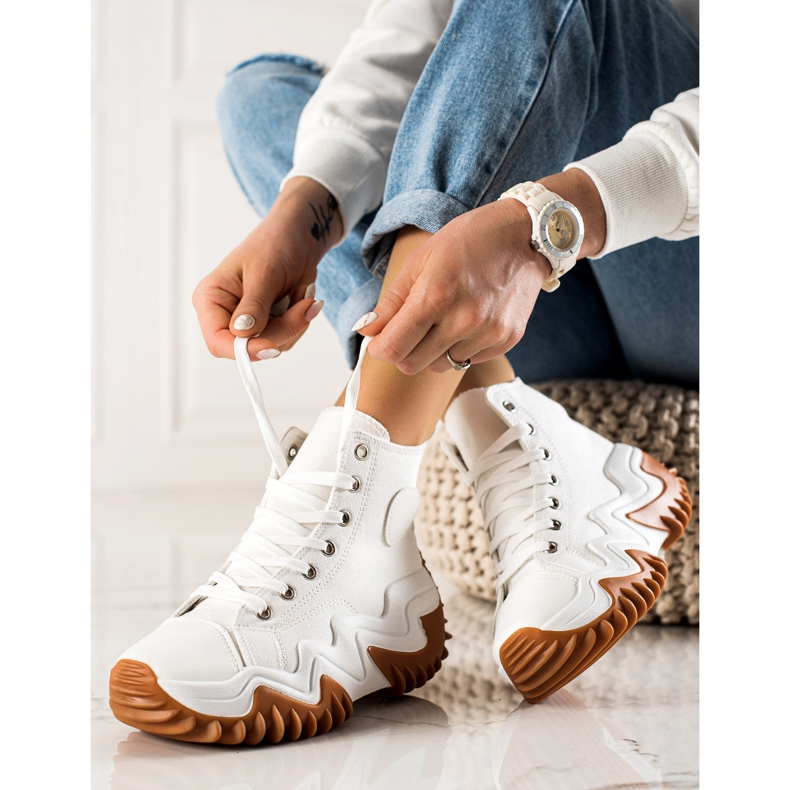 TRENDI Bijele modne tenisice bijela 1