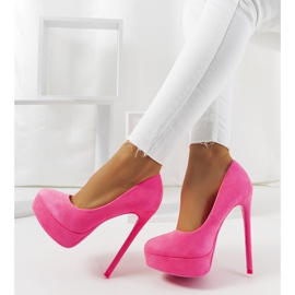 Ružičaste neonske pumpice na Lorine štiklu ružičasta 1