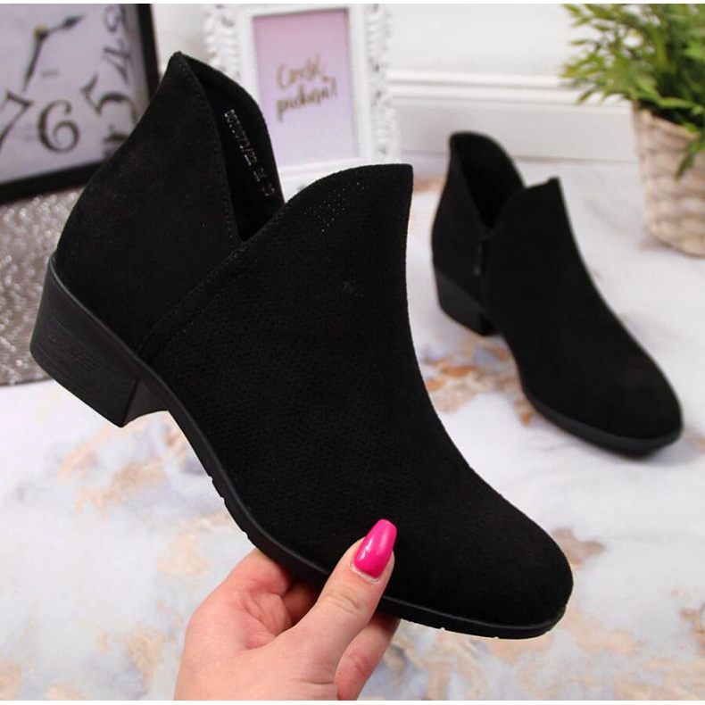 Crne Filippo W PAW319A ažurne čizme crna 1