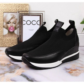 Tenisice na klin Potocki W WOL52A crne crno 2