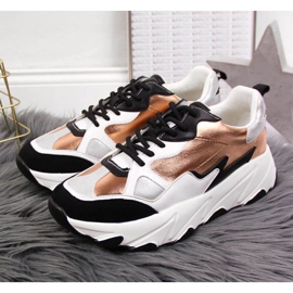 Tenisice na platformi Potocki W WOL53 bijele i zlatne boje bijela zlatna 2