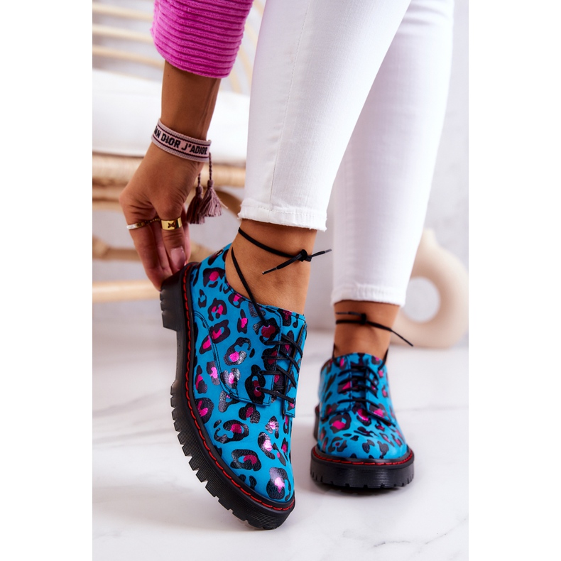 Ženske Oxfordice Maciejka 04087-47 Kožne cipele Plave višebojan 1