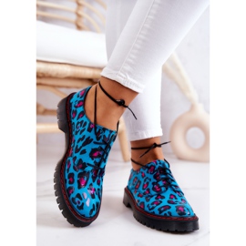 Ženske Oxfordice Maciejka 04087-47 Kožne cipele Plave raznobojna 2