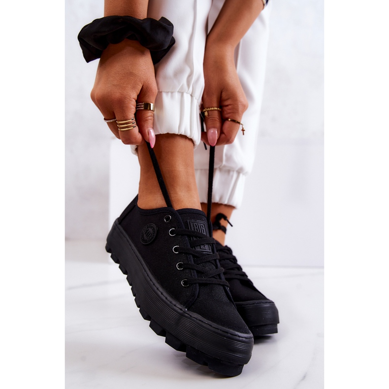 Ženske tenisice na crnoj platformi Big Star JJ274489 crna 1